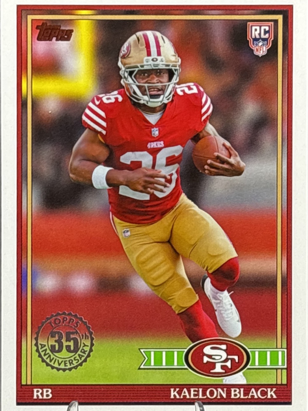 Topps Kaelon Black San Francisco 49ers Rookie Football Card